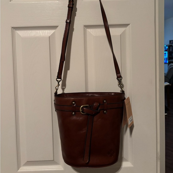 NWT Patrica Nash Brown Leather Bucket Bag - Picture 3 of 4